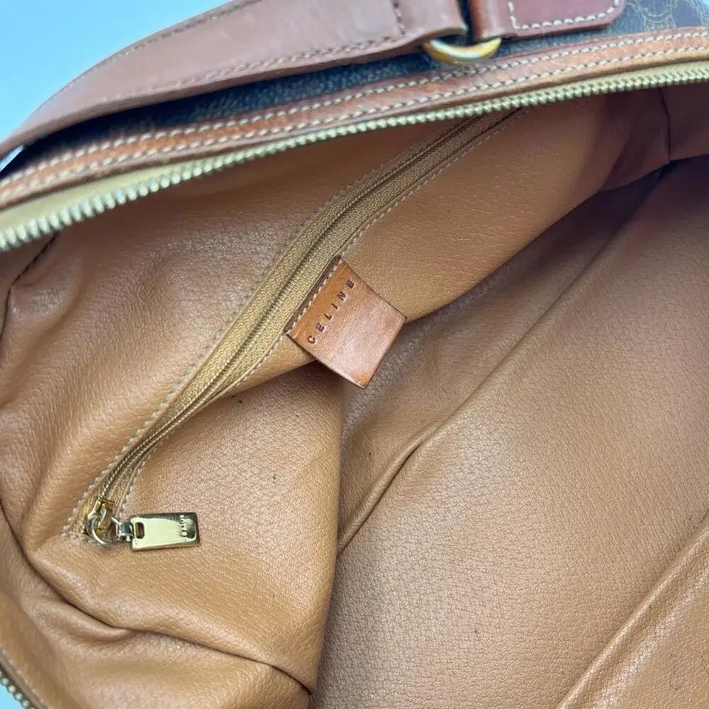 Celine Macadam Monogram Dome Handbag Brown Leather TopHandle - Picture 7 of 9